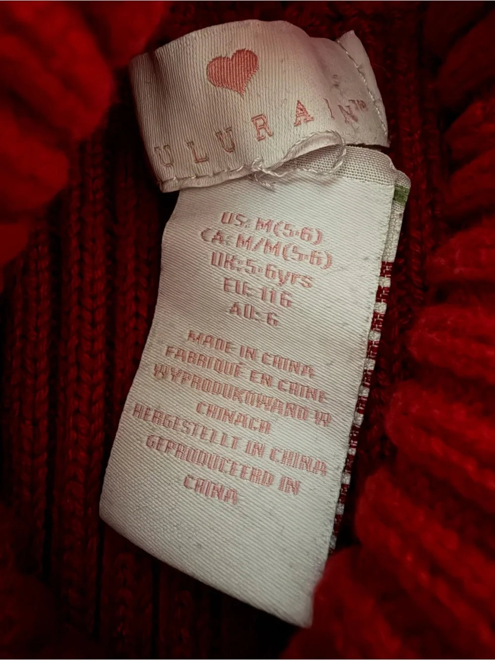 GAP Red Turtleneck Cable-Knit Kids Dress